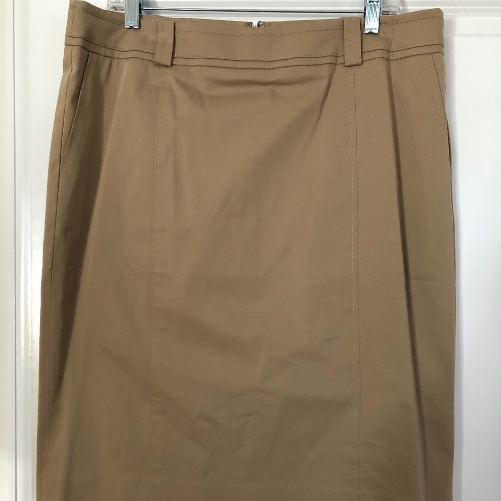 Talbots Khaki Pencil Skirt
